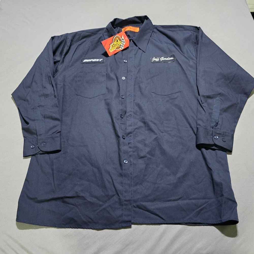 Winners Circle Jeff Gordon NASCAR Work Shirt Mens XL Navy DuPont Racing #24 NWT